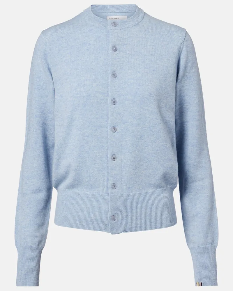 extreme cashmere Cardigan N°300 Little 2 aus Kaschmir Blau