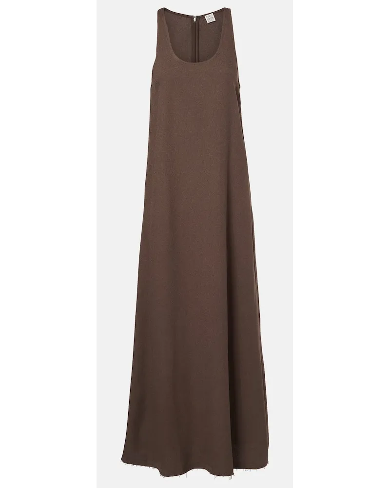 Totême Midikleid aus Sablé Braun