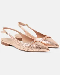 Malone Souliers Slingback-Ballerinas Jama aus Metallic-Leder Gold