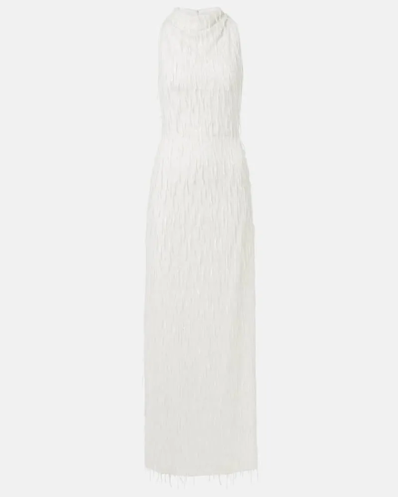 ROTATE Birger Christensen Bridal Robe mit Pailletten Weiß