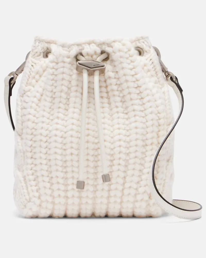 Jimmy Choo Bucket Bag Bon Bon N/S Weiß