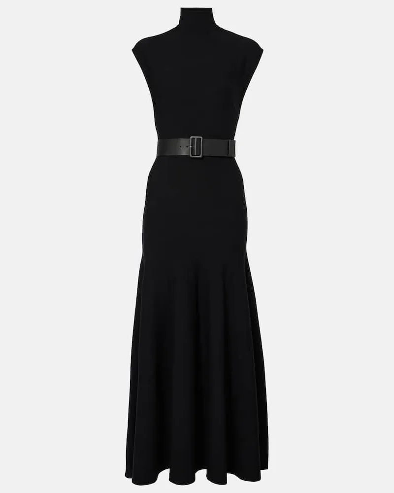 Alaïa Alaïa Maxikleid aus einem Wollgemisch Schwarz