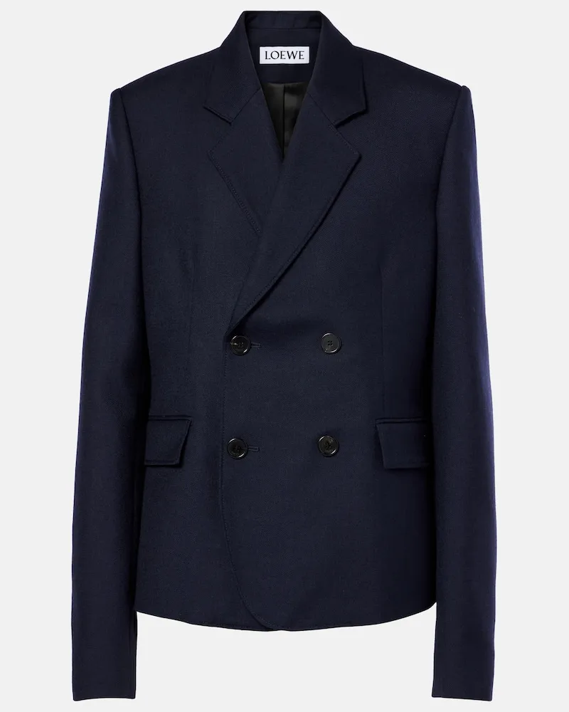 Loewe Blazer aus Wolle Blau