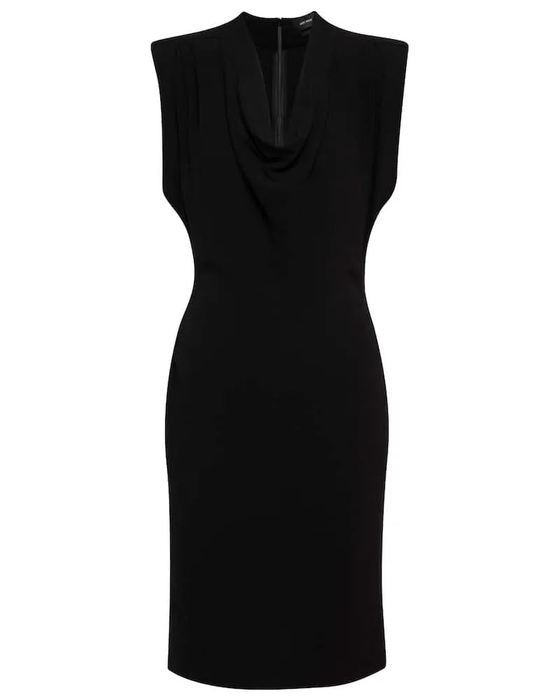 Isabel Marant Midikleid Rosemay aus Baumwolle Schwarz