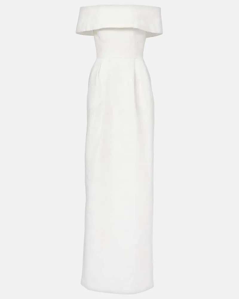 Rebecca Vallance Off-Shoulder-Maxikleid Antoinette Weiß