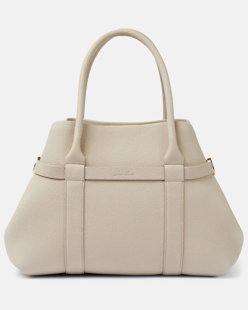 Loro Piana Tote Ghiera Small aus Leder Beige