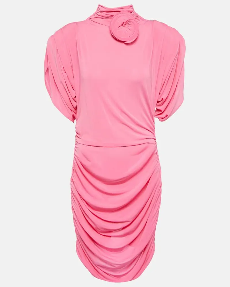 Magda Butrym Verziertes Minikleid aus Jersey Rosa