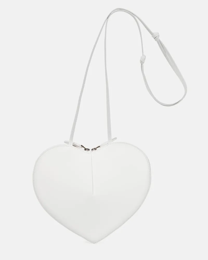 Alaïa Alaïa Schultertasche Le Cœur aus Leder Weiß