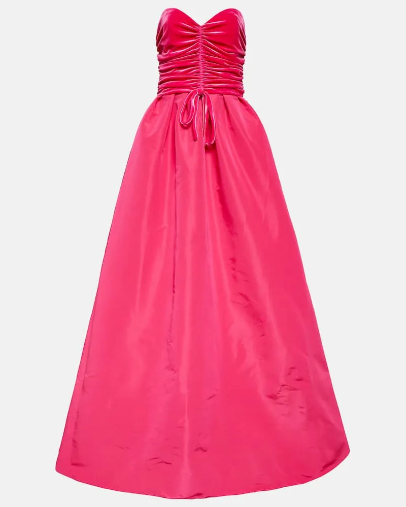 Monique Lhuillier Robe aus Seide Rosa