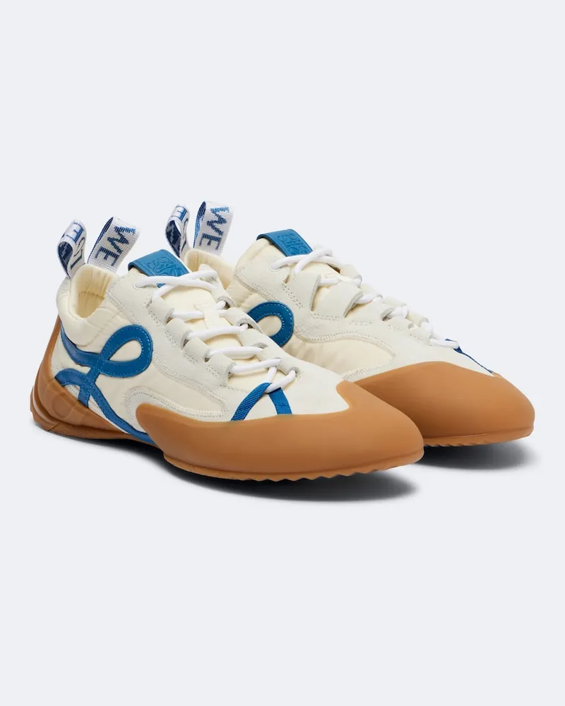 Loewe Sneakers Grip Anagram mit Veloursleder Weiß