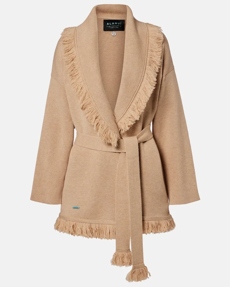 Alanui Cardigan Finest aus Kaschmir und Baumwolle Beige