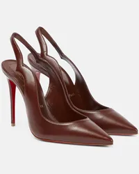 Christian Louboutin Nudes Slingback-Pumps Hot Chick aus Leder Braun