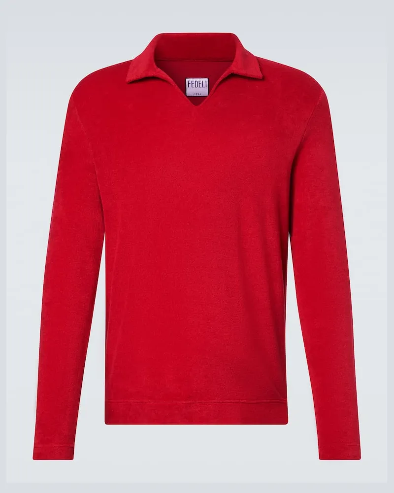 Fedeli Polohemd Peter aus Baumwollfrottee Rot