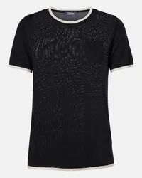 Max Mara T-Shirt Egidio aus Wolle Schwarz