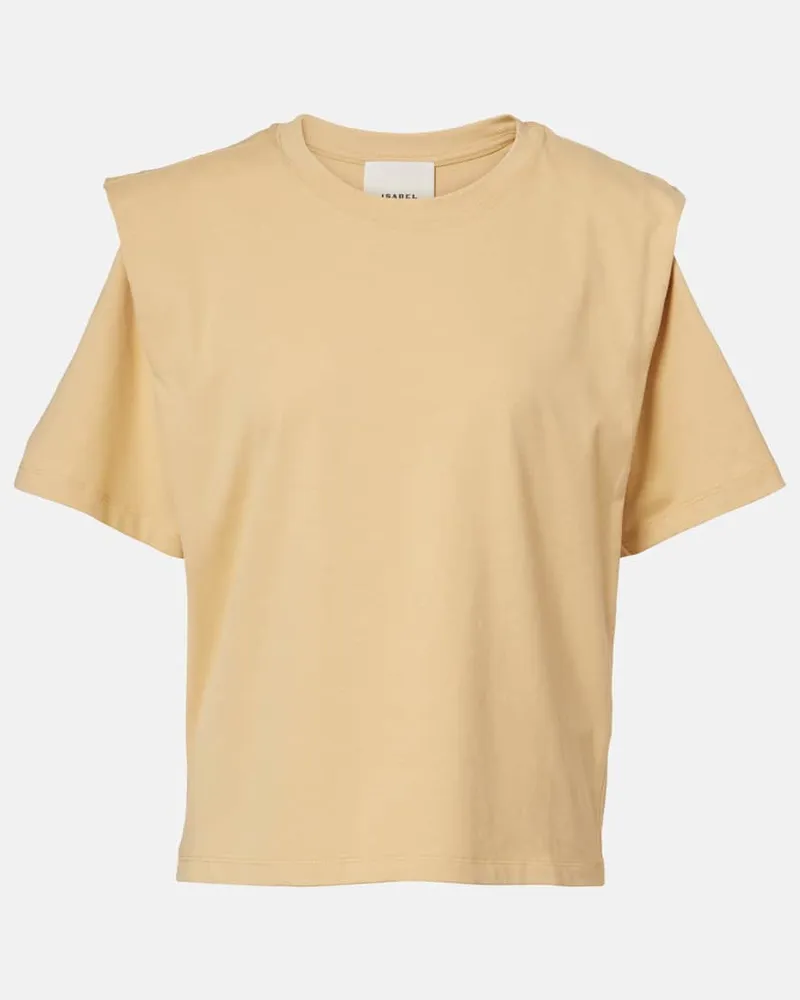 Isabel Marant Top aus Baumwoll-Jersey Gelb