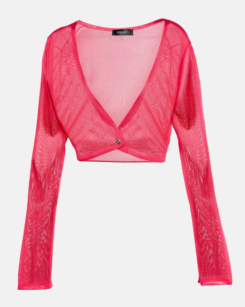 Versace Cropped-Cardigan Medusa Rosa