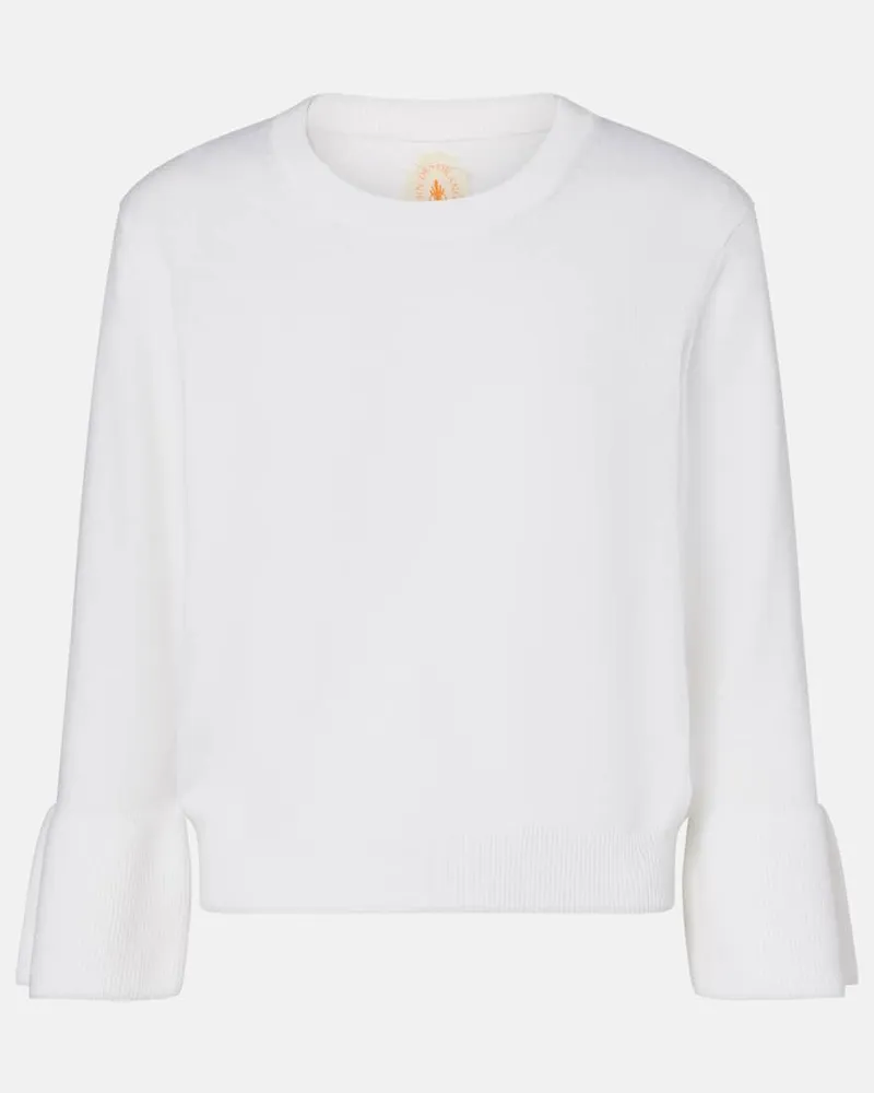 Jardin des Orangers Pullover aus Baumwolle und Kaschmir Weiß
