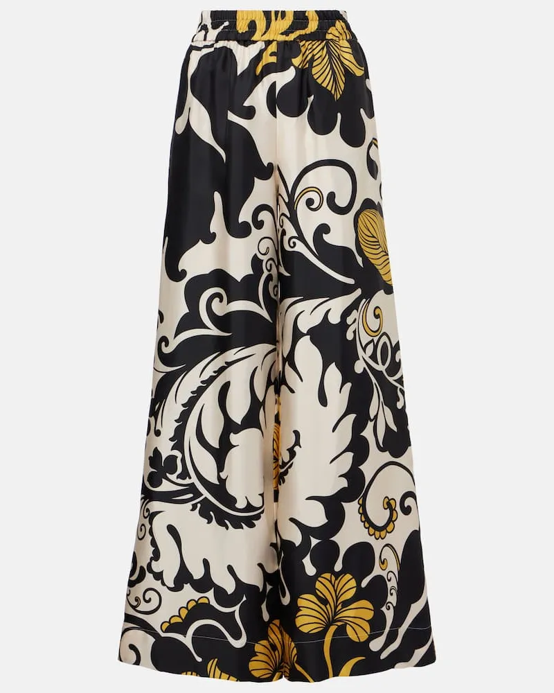 La DoubleJ Palazzo-Hose Marea aus Seiden-Twill Multicolor