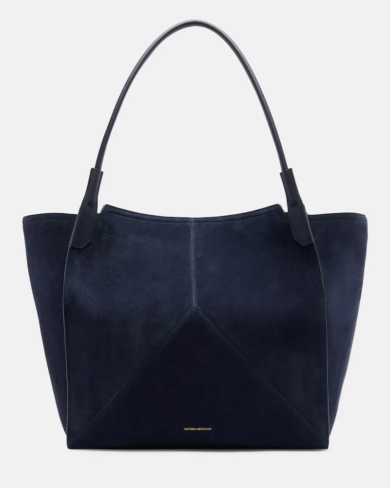 Victoria Beckham Tote Bag Victoria aus Veloursleder Blau