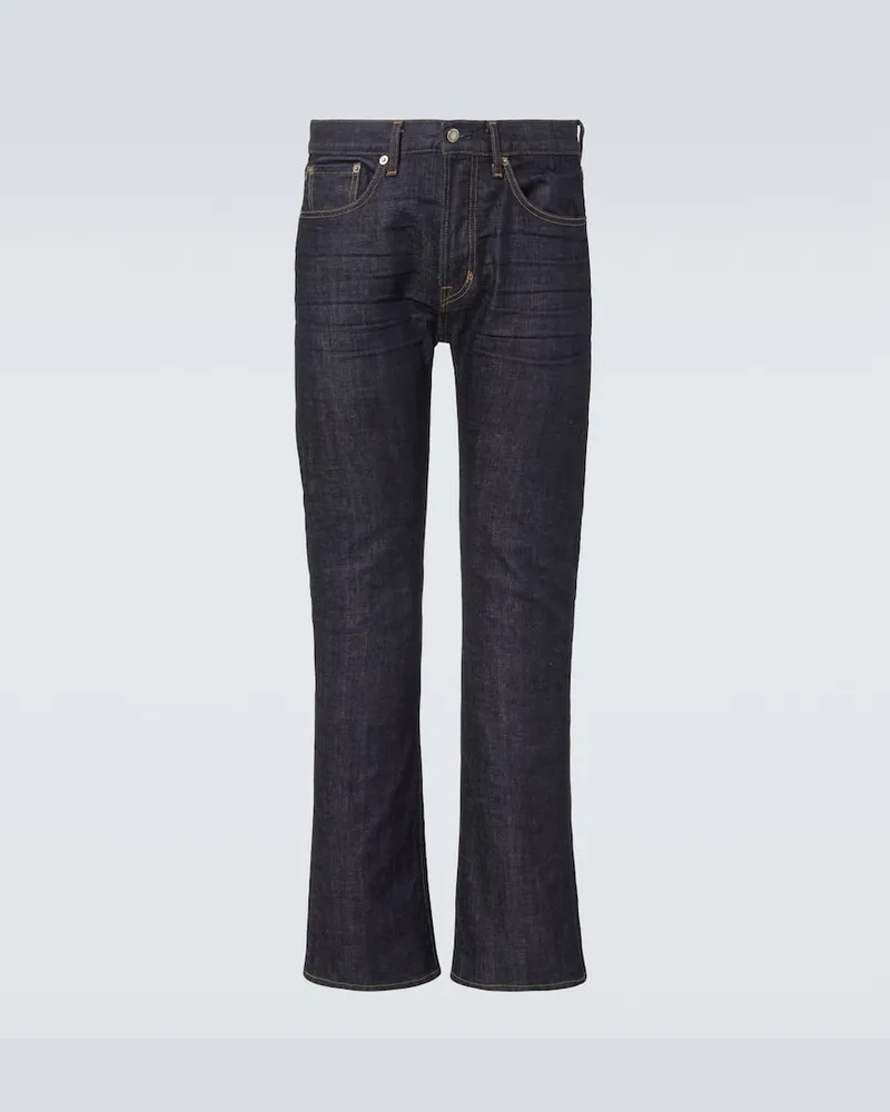 Tom Ford Mid-Rise Bootcut Jeans Blau