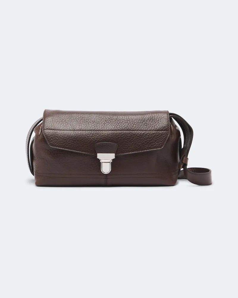 Christophe Lemaire Crossbody Bag Gear Small aus Leder Braun