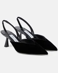 Jimmy Choo Slingback-Pumps Maryanne 65 aus Samt Schwarz