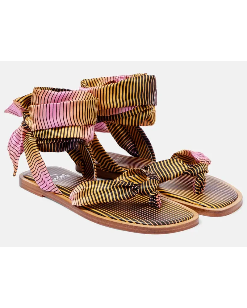 Christian Louboutin Sandalen Nilo Du Désert aus Satin Pink
