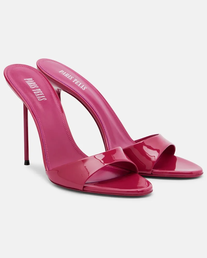 Paris Texas Pantoletten Lidia aus Lackleder Rosa