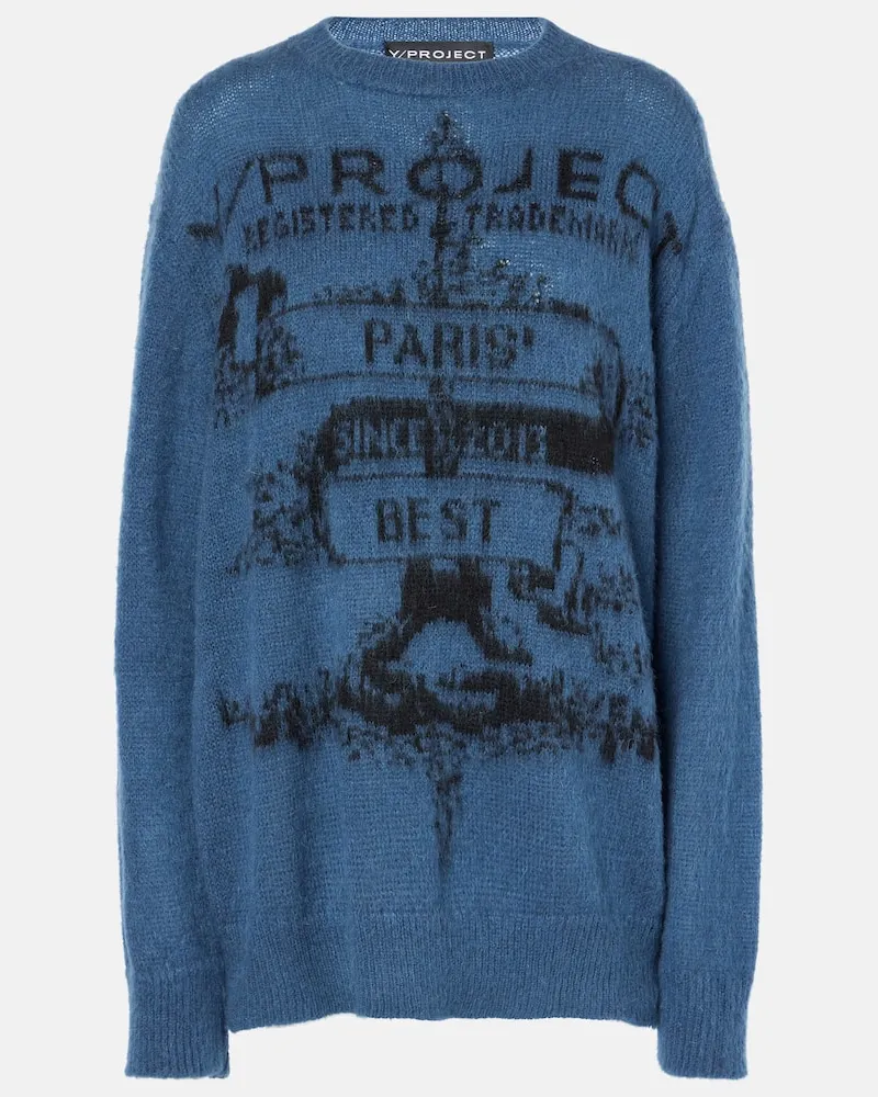 Y/PROJECT Pullover Paris’ Best aus Strick Blau