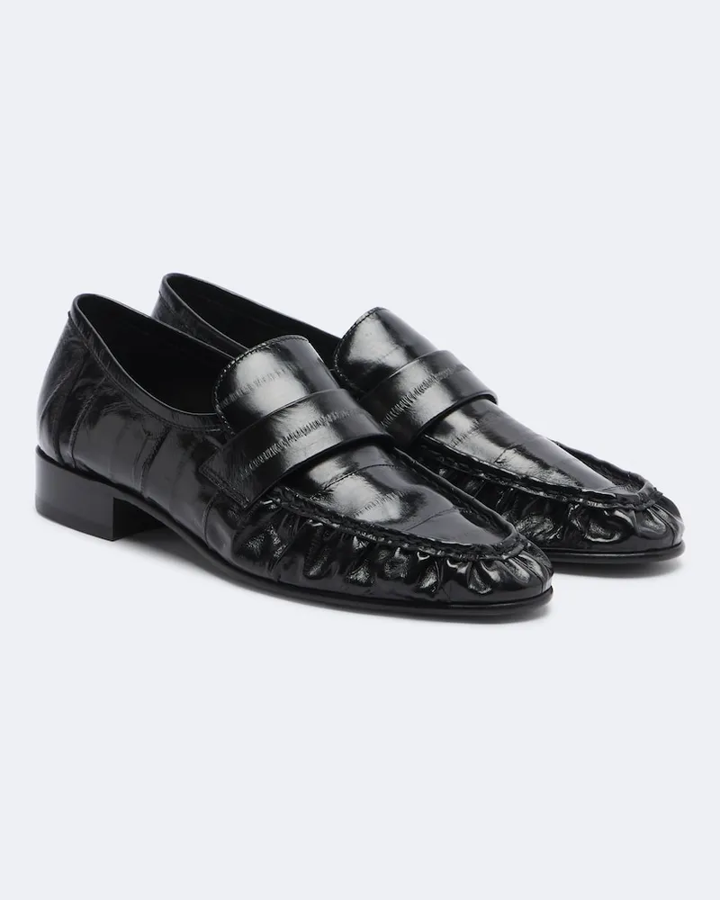 The Row Loafers Soft Two aus Aalleder Schwarz