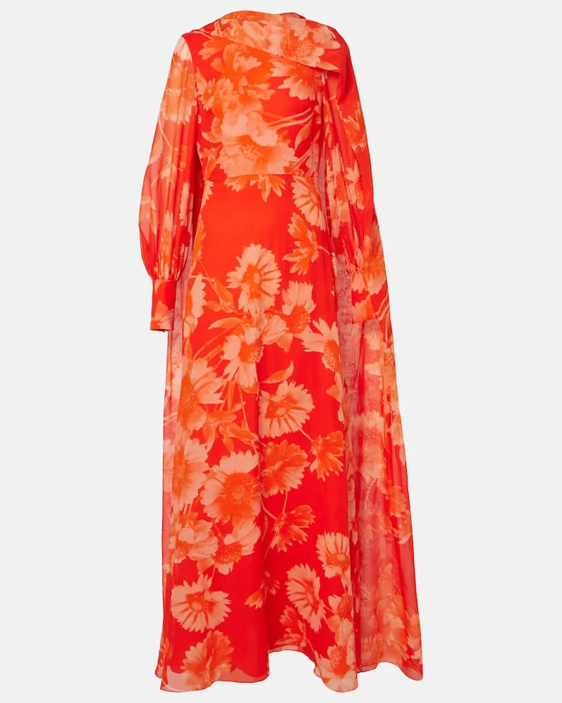 Erdem Robe aus Seide Orange