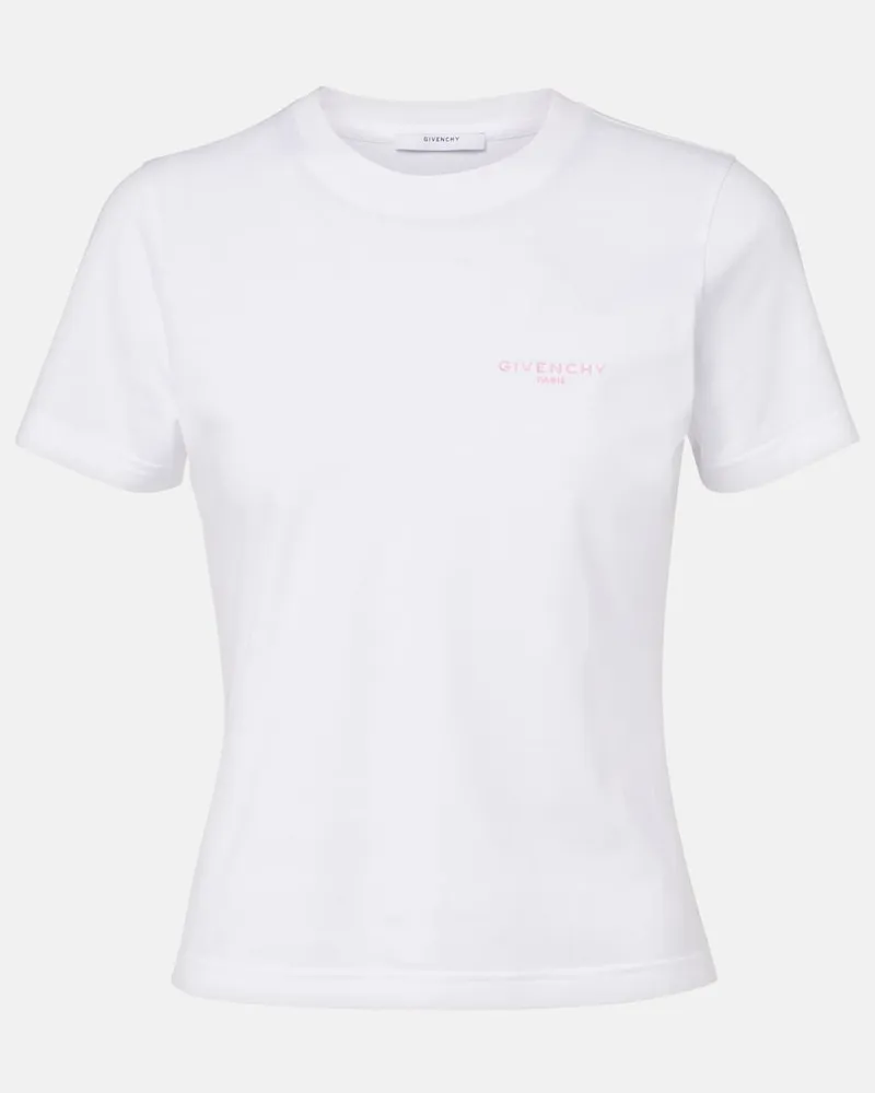 Givenchy T-Shirt aus Baumwoll-Jersey Weiß