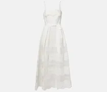 Maxikleid aus Baumwolle mit Organza
