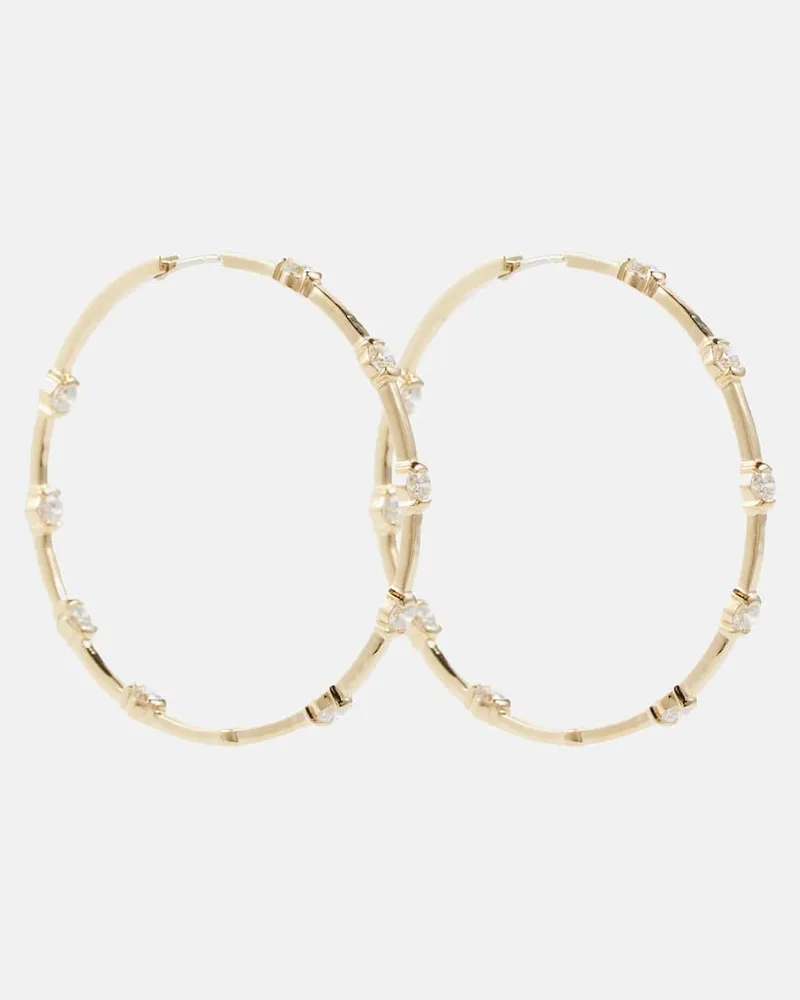 Melissa Kaye Ohrringe Zea aus 18kt Gelbgold mit Diamanten Gold