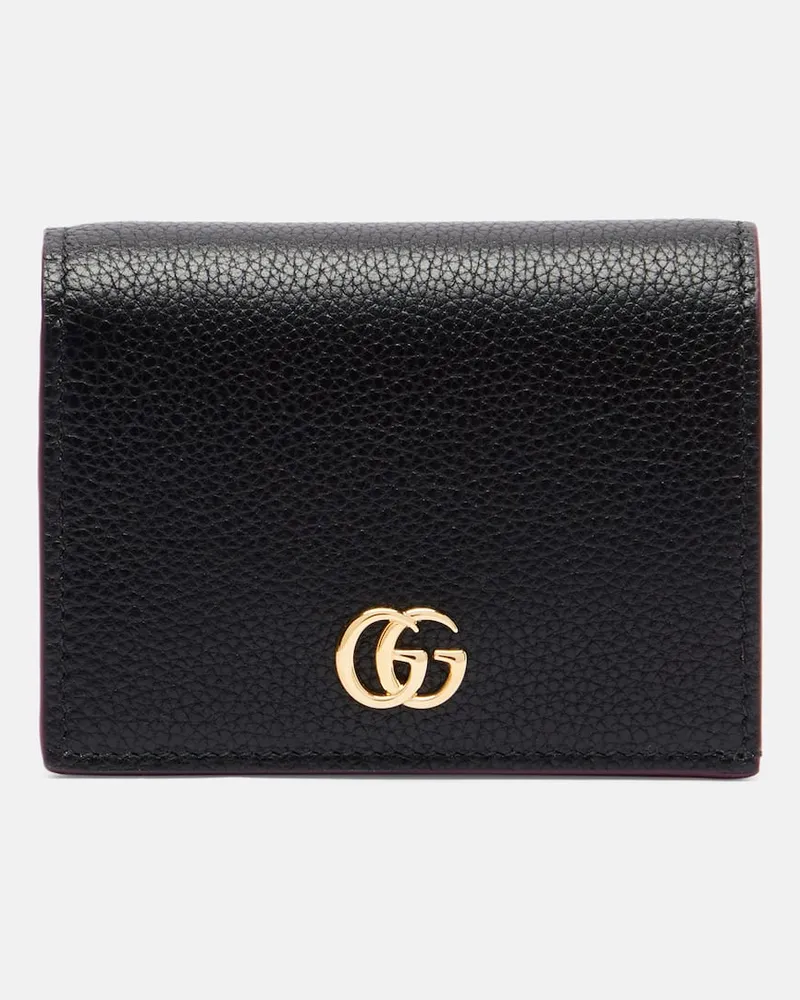 Gucci Portemonnaie GG Marmont aus Leder Schwarz