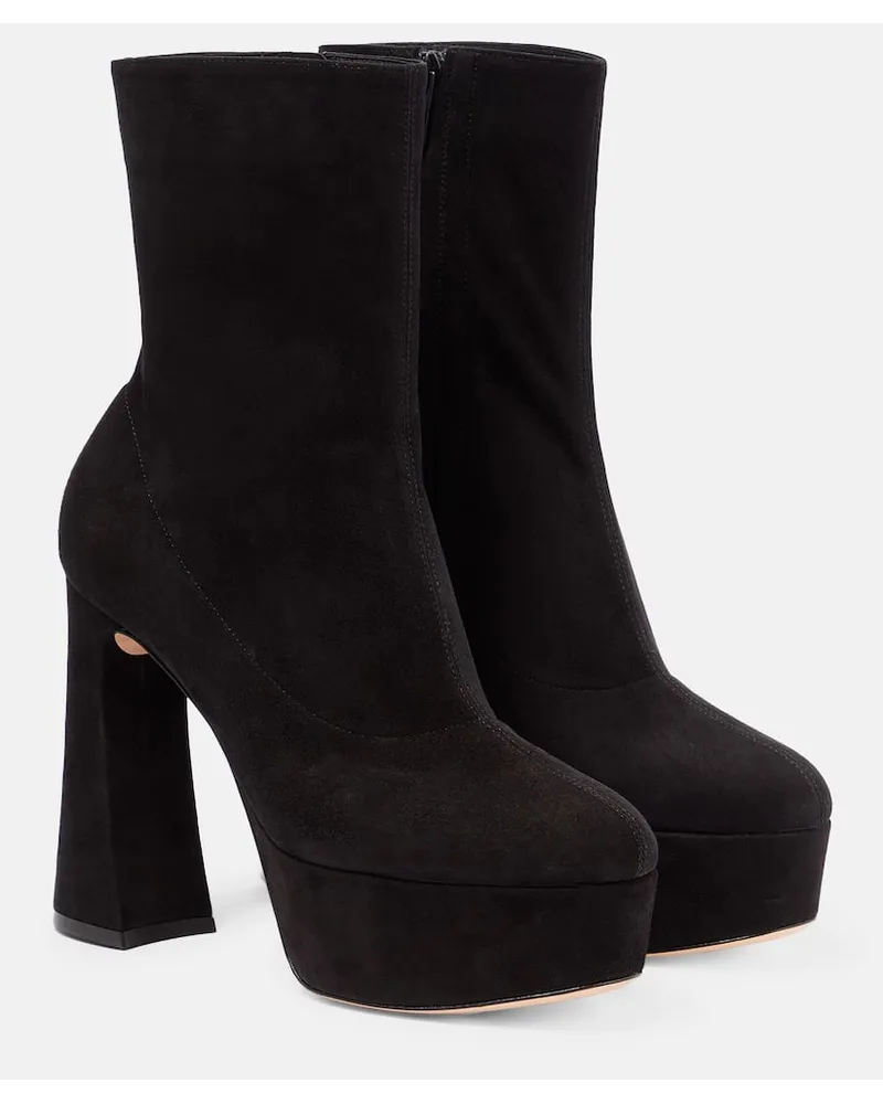 Gianvito Rossi Ankle Boots Camnero aus Veloursleder Schwarz