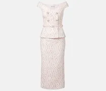 Verziertes Midikleid aus Bouclé
