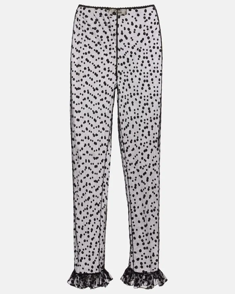 Chloé Chloé Gerade Hose aus Tüll Schwarz