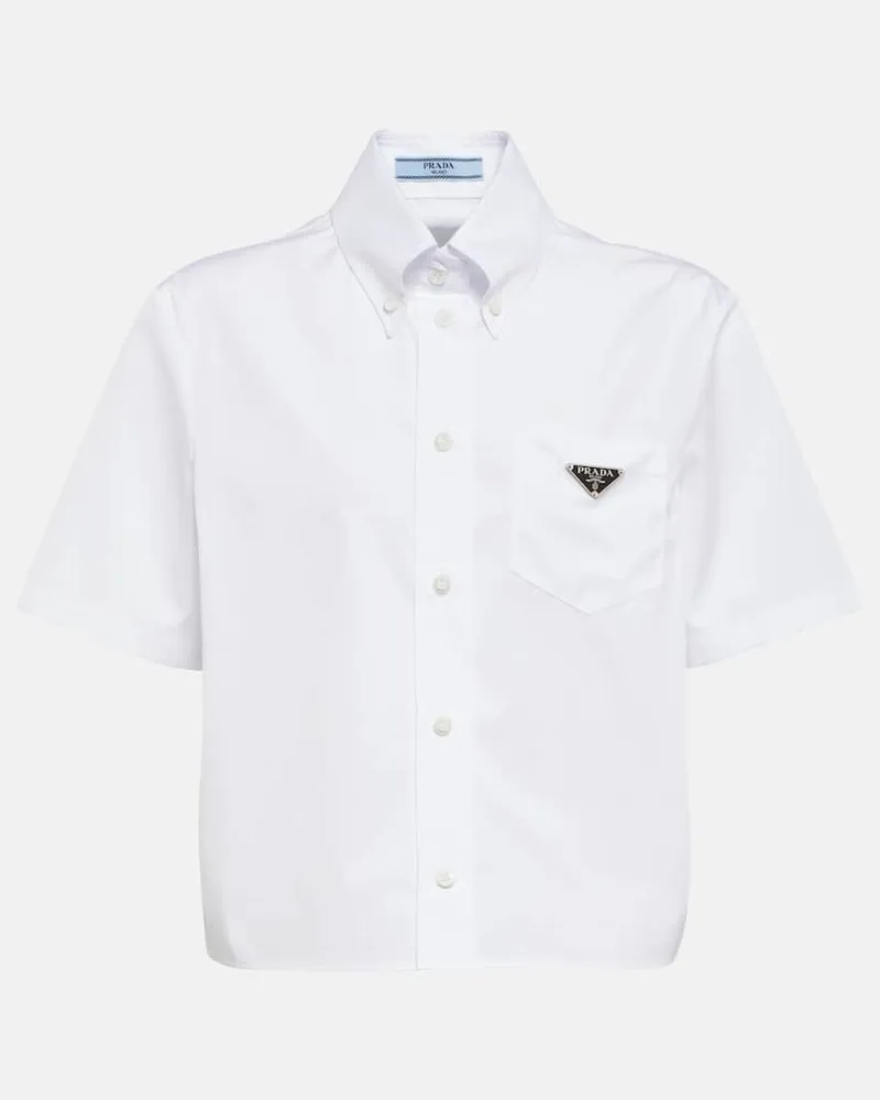 Prada Bluse aus Baumwolle Weiß