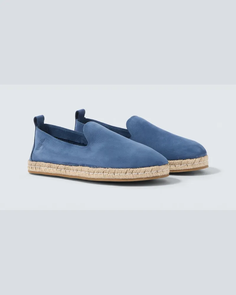 Ancient Greek Sandals Espadrilles Nomas aus Leder Blau