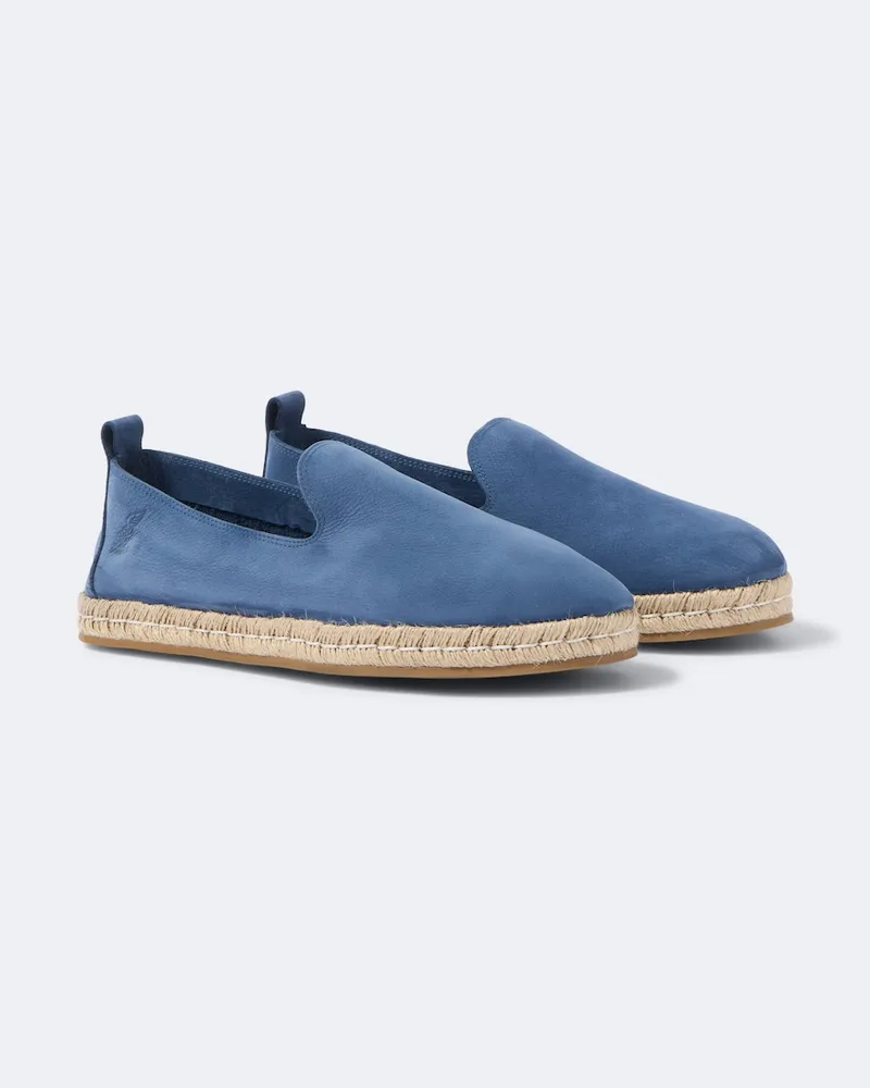 Ancient Greek Sandals Espadrilles Nomas aus Leder Blau