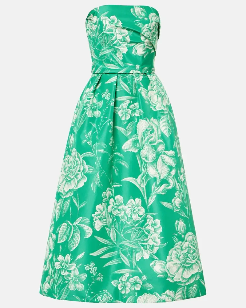 Monique Lhuillier Robe aus Seide Grün