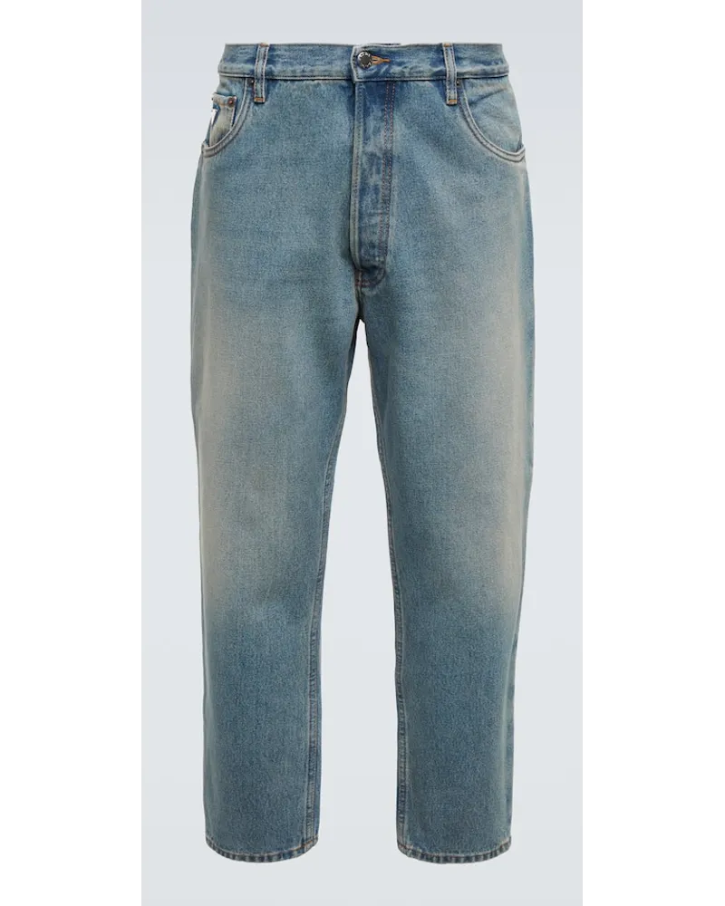 Prada Mid-Rise Jeans Blau