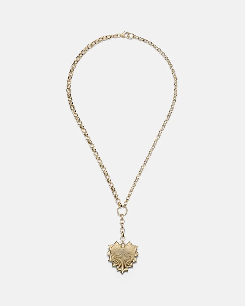 FOUNDRAE Halskette Oversized Love Token aus 18kt Gelbgold Gold