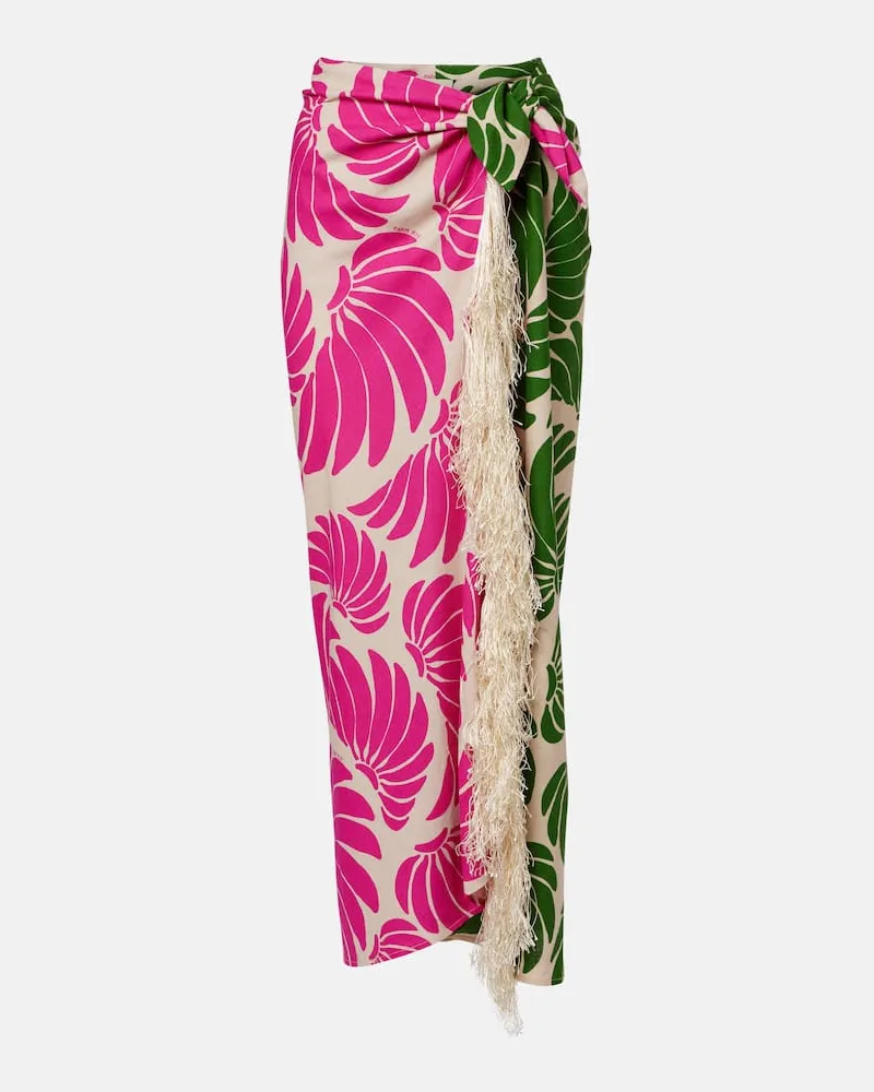 FARM Rio Bedruckter Pareo aus einem Leinengemisch Rosa