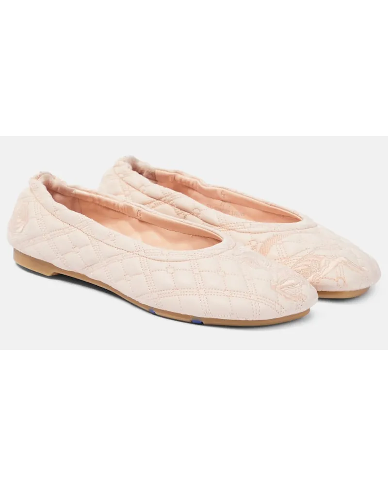 Burberry Ballerinas EKD aus Leder Pink