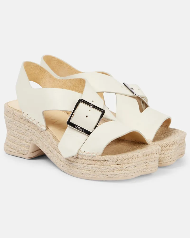 Loewe Paula's Ibiza Espadrille-Sandalen Petal Weiß