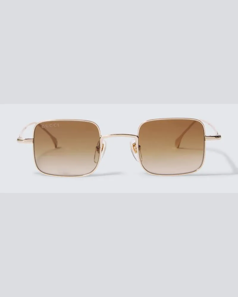 Gucci Eckige Sonnenbrille Braun