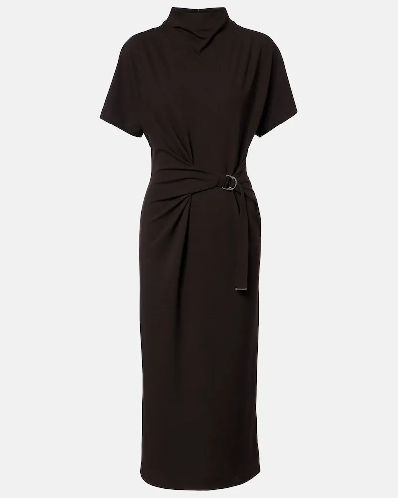Brunello Cucinelli Midikleid aus Jersey Braun