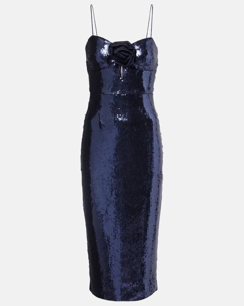 Rebecca Vallance Robe mit Pailletten Blau